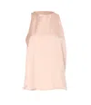 Liu •jo Liu Jo Pink Satin Top With A Bow In Pink