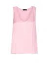 Liu •jo Crew-neck Sleeveless Top In Pink