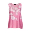 Liu •jo Sleeveless V Neck Top In Lightweight Fabric In Pink