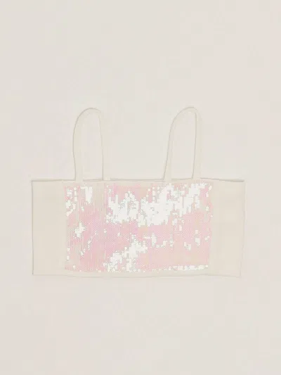 Liu •jo Kids' Top Tank Top In Bianco