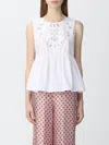 Liu •jo Top With Embroidery In White