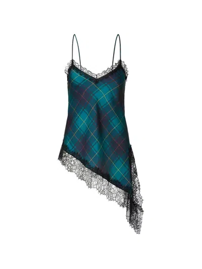 Liu •jo Top With Lace Detail In Blue