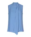 Liu •jo Top With Scarf In Blue