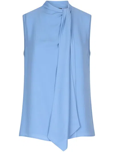Liu •jo Top With Scarf In Blue