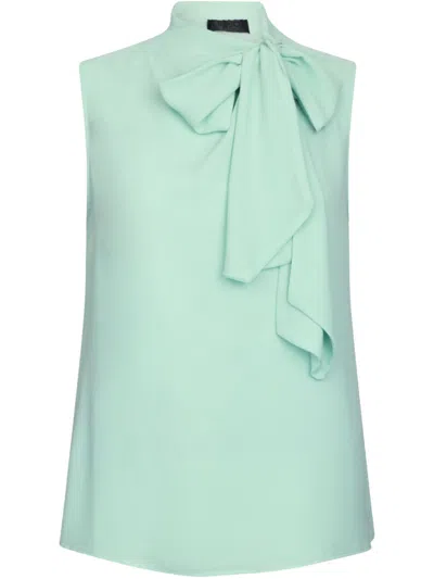 Liu •jo Top With Scarf In Green