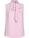 Liu •jo Top With Scarf In Pink