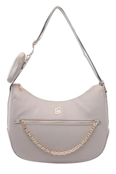 Liu •jo Top Zipped Shoulder Bag In Sand