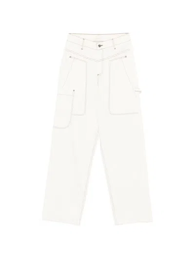 Liu •jo Topstitch Trousers In White