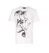 Liu •jo Floral Print Top With Strass And Sequins In White