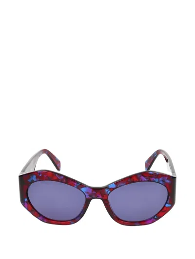 Liu •jo Tortoise-shell Geometric-frame Sunglasses In Red