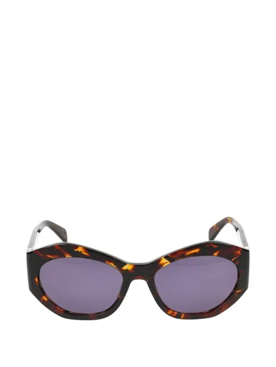 Liu •jo Tortoiseshell-effect Geometric-frame Sunglasses In Brown