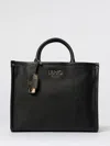 Liu •jo Structured Black Handbag With Metallic Logo In Black