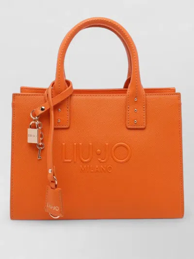 Liu •jo Tote Bag Shoulder Strap Charm Handles In Orange