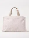 Liu •jo Beige Jacquard Tote Bag In White