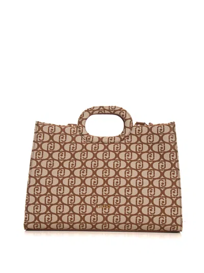 Liu •jo Tote Shopping Big-bag In Brown/beige