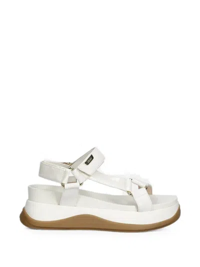 Liu •jo Touch-strap Platform Sandals In White