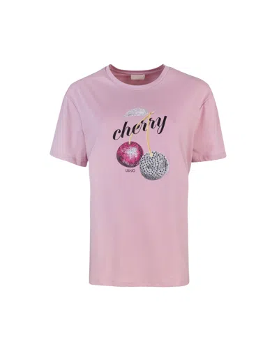Liu •jo Liu Jo T Shirt Rosa Con Stampa