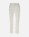 Liu •jo Liu Jo White Stretch Cotton Chino Pants In White