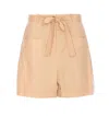 Liu •jo Belted Utility Shorts In Beige