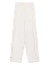 Liu •jo Liu Jo Tailored Fit Viscose Blend Trousers In Beige