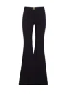 Liu •jo High Waist Flared Casual Pants In Black