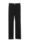 Liu •jo Flared Fit Trousers Gold Buckle In Black