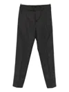 Liu •jo Pinstripe Straight-leg Trousers In Black