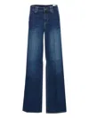 Liu •jo Flared Wide-leg Denim Jeans Trousers In Blue