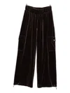Liu •jo Wide-leg Brown Trousers With Flap Pockets In Brown