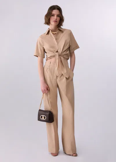 Liu •jo Liu Jo Trousers Ca6364-t297a In Neutral