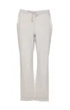 Liu •jo Pearl-embellished Drawstring Track Pants In Gray