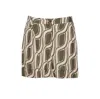 Liu •jo Liu Jo Green Pattern Ramie Shorts In Green
