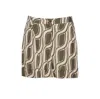 Liu •jo Liu Jo Green Pattern Ramie Shorts In Green