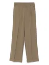 Liu •jo Pantalone Ampio In Tessuto Fluido Con Elastico In Vita In Green