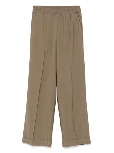LIU •JO LIU JO MOSS GREEN WIDE LEG TROUSER