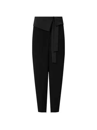 Liu •jo Trousers In Envers Satin In Black