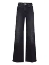Liu •jo High Waist Straight Fit Trousers With Flare In Black
