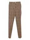 Liu •jo Tailored Trousers With Check Motif And Jewels Button In Multi
