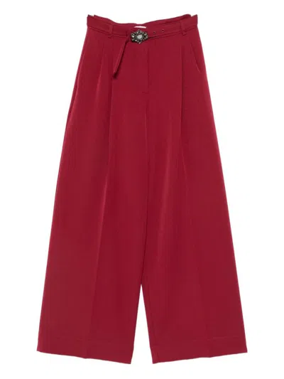 LIU •JO LIU JO BORDEAUX TROUSERS WITH BELT