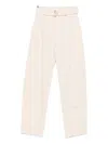 Liu •jo Belted Straight-leg Jeans In Neutral