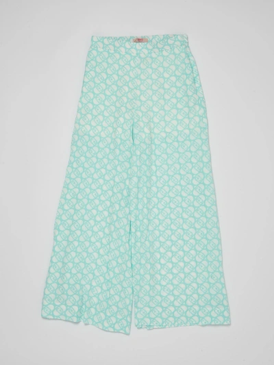Liu •jo Kids' Trousers Trousers In Bianco-verde