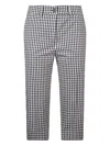 Liu •jo Liu Jo Blue And White Check Pattern Trousers In White