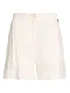 Liu •jo Liu Jo Tailored White Trousers With Cuffed Hem In White