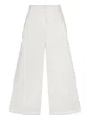 Liu •jo White Ramie Trousers With Semi-sheer Construction In White