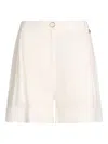 Liu •jo Liu Jo Tailored White Trousers With Cuffed Hem In White