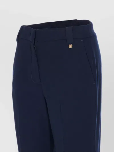 Liu •jo Trousers With Back Pocket And Button Detail In Blue