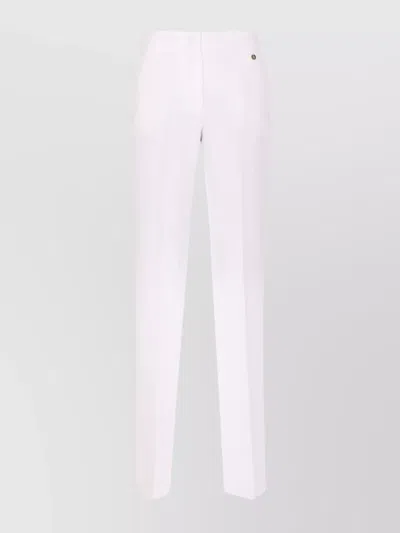 Liu •jo Trousers With Belt Loops And Side Pockets In White