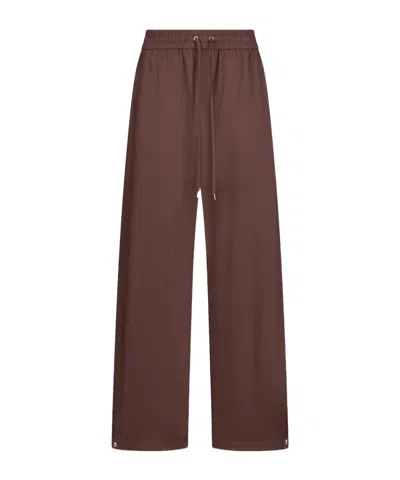 Liu •jo Trousers With Slit Details In Brown