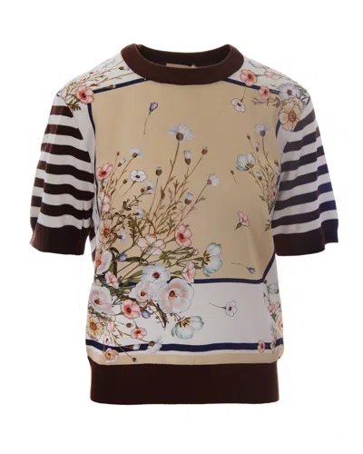 Liu •jo T-shirt Inserto Foulard In Multi