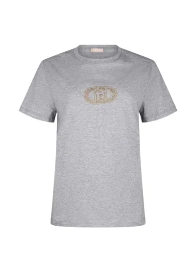 Liu •jo T-shirt With Appliqués In Multi